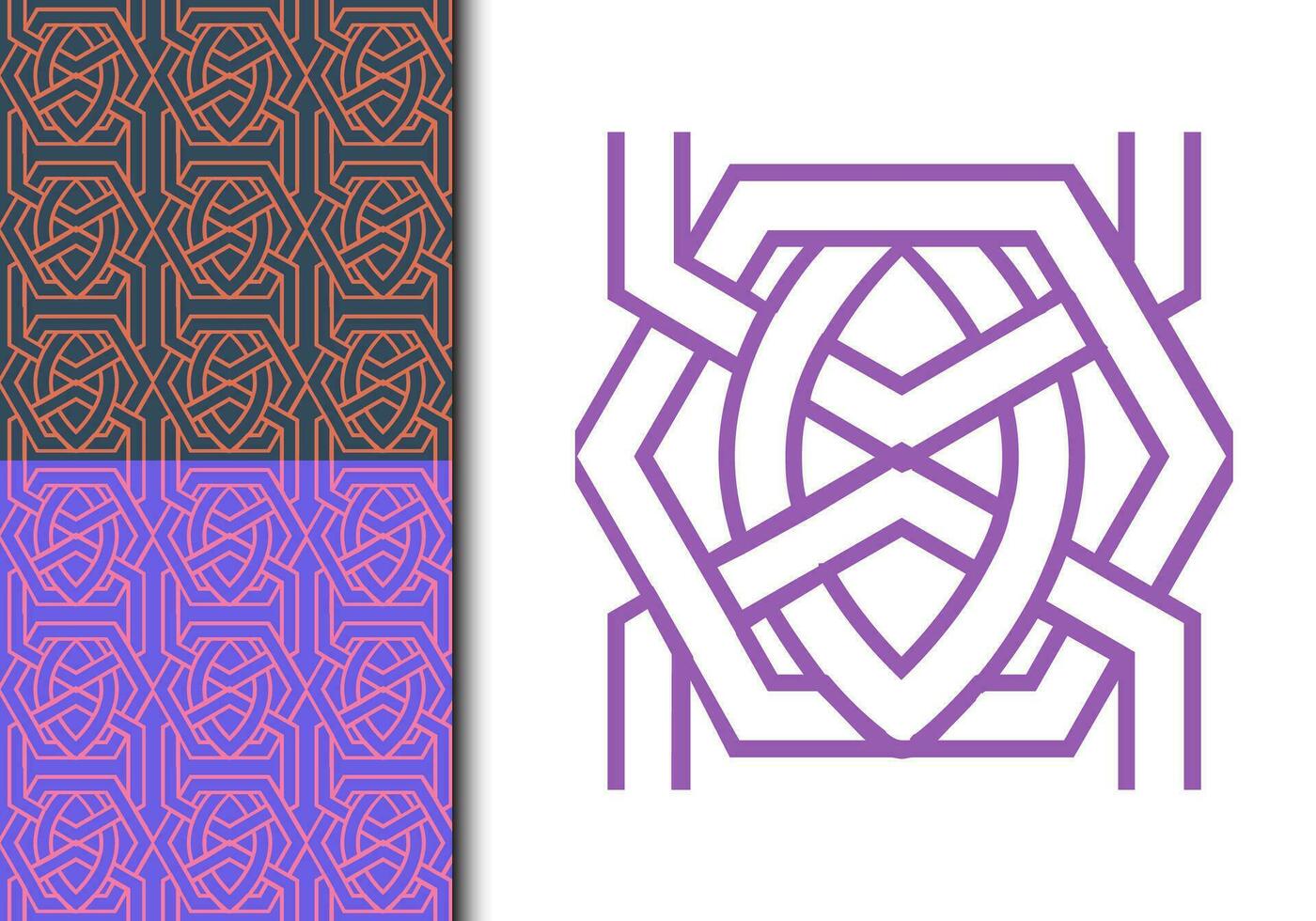 Geometry over lapping outline seamless pattern element vector for background. Modern and stylish shape texture. Fit for banner, backdrop, poster, fabrique, cover. Vector Eps 10