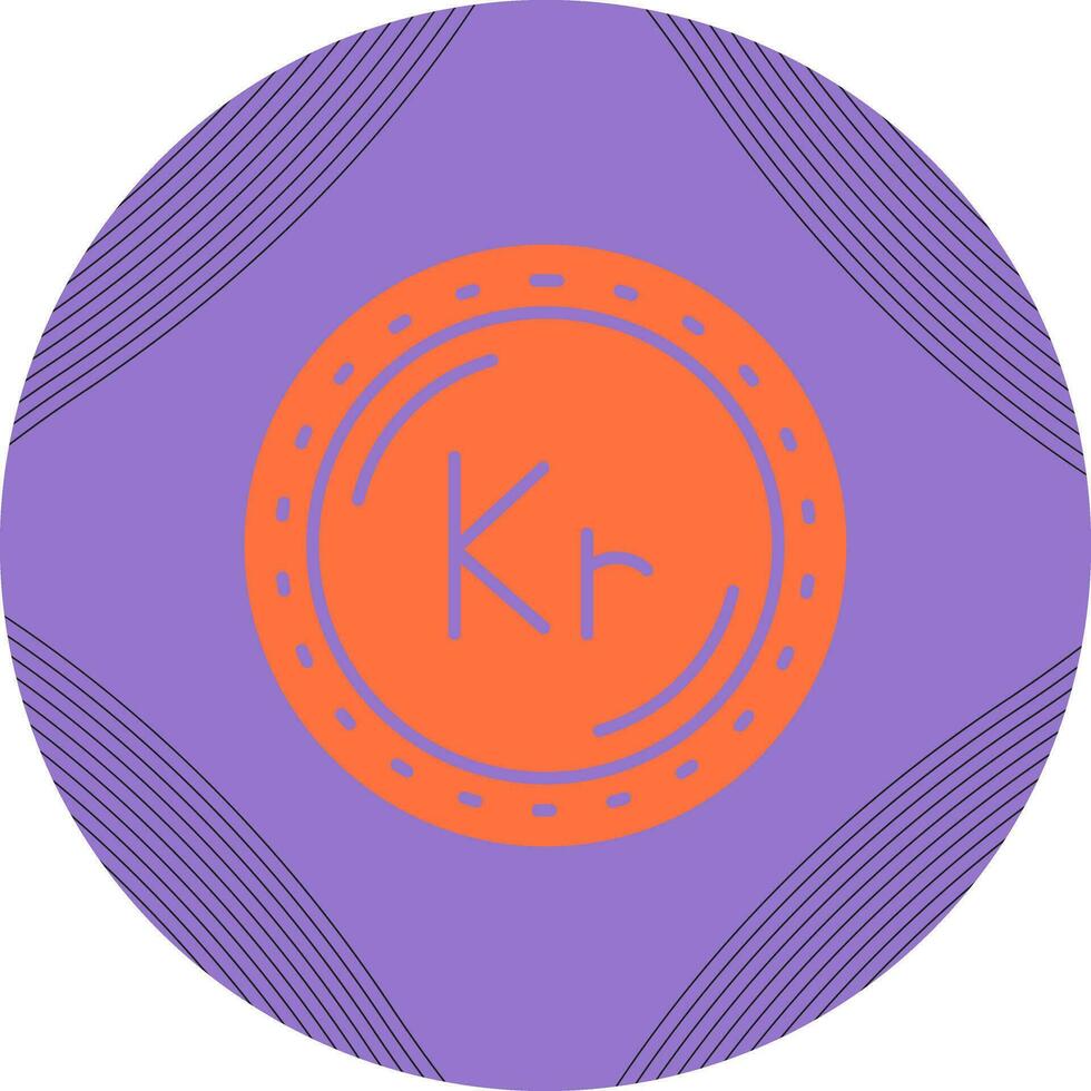 Krone Currency Vector Icon