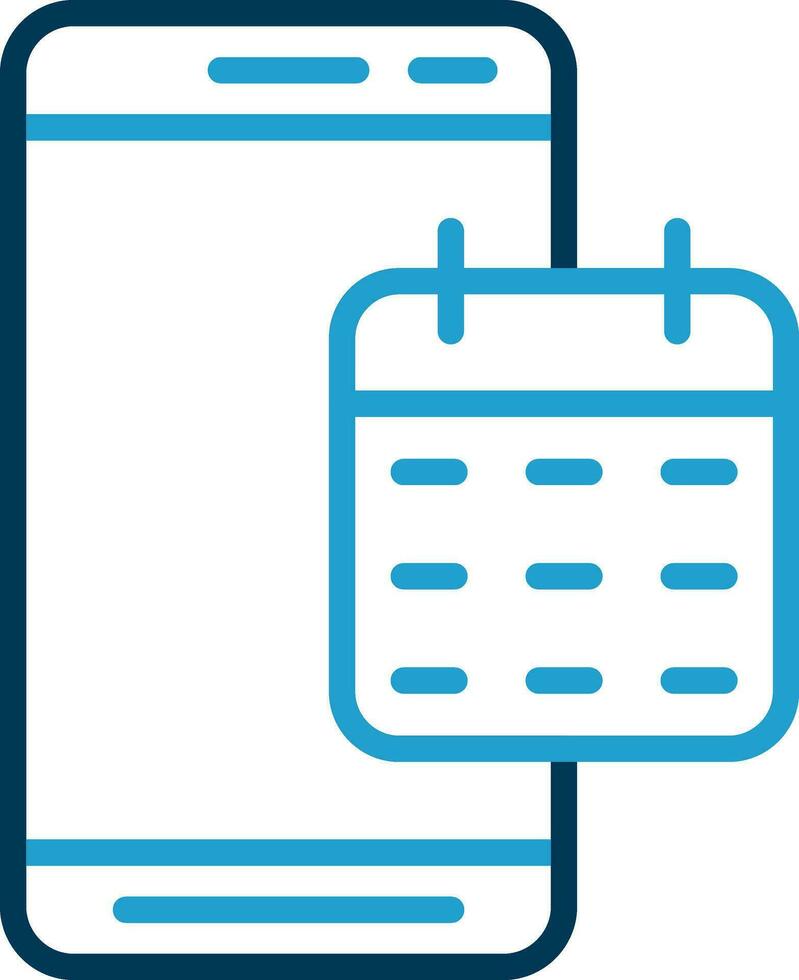 Mobile Calendar  Vector Icon Design