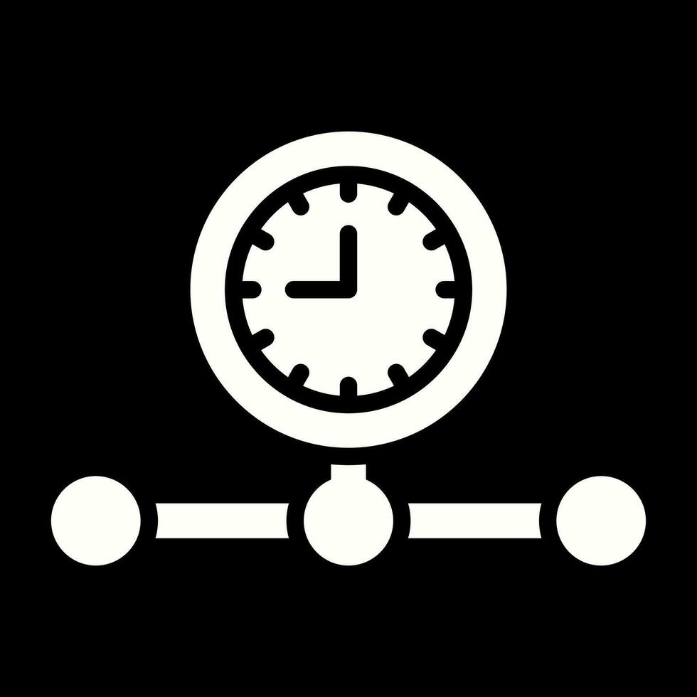 icono de vector de línea de tiempo