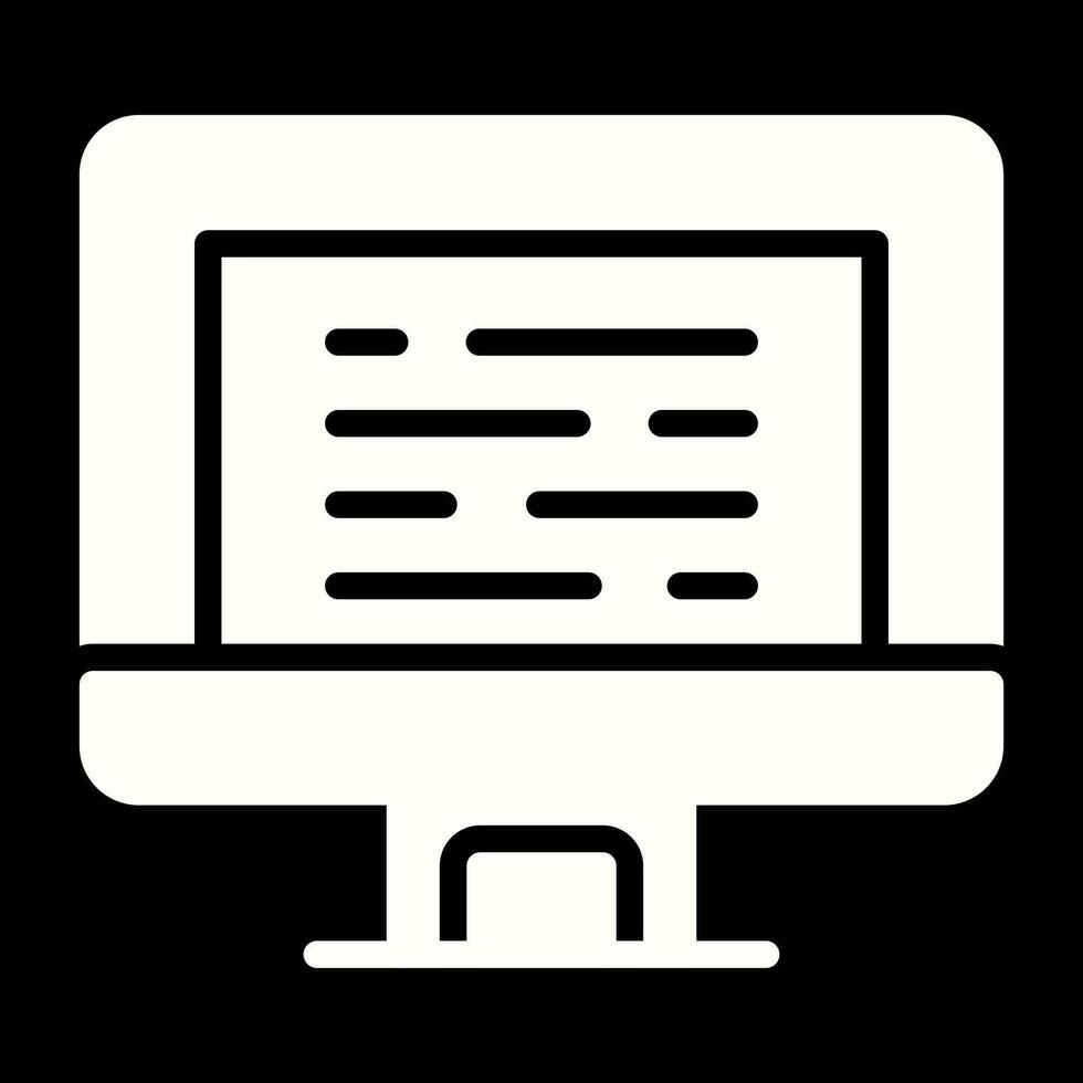 icono de vector de computadora de escritorio