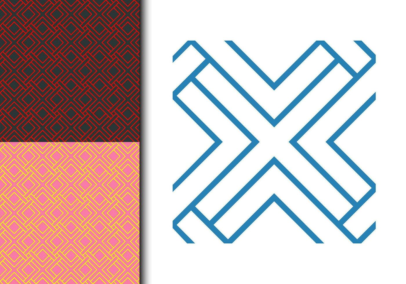 Geometry over lapping outline seamless pattern element vector for background. Modern and stylish shape texture. Fit for banner, backdrop, poster, fabrique, cover. Vector Eps 10