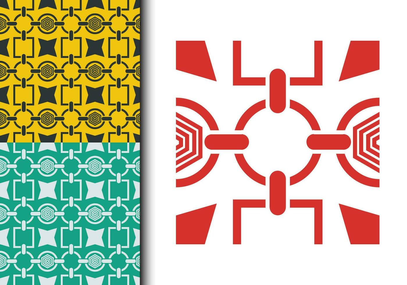 Geometry over lapping outline seamless pattern element vector for background. Modern and stylish shape texture. Fit for banner, backdrop, poster, fabrique, cover. Vector Eps 10