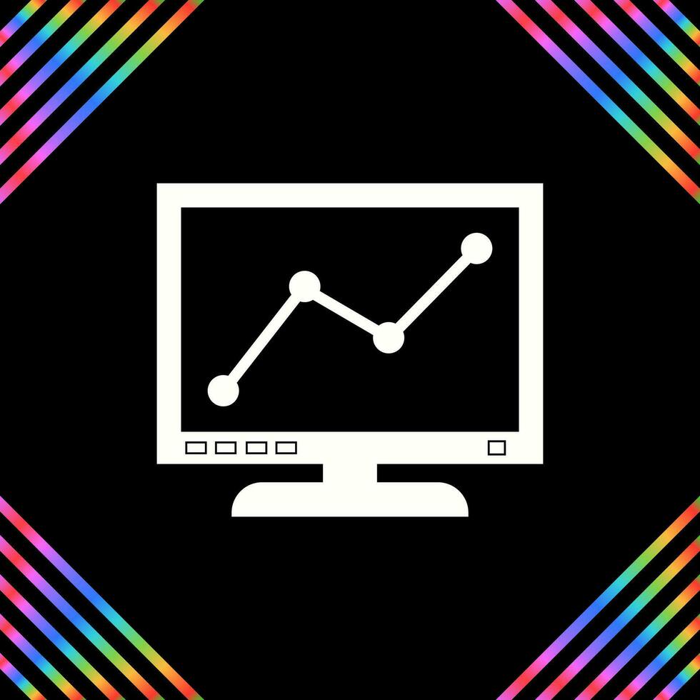 Graph line Screen Vector Icon