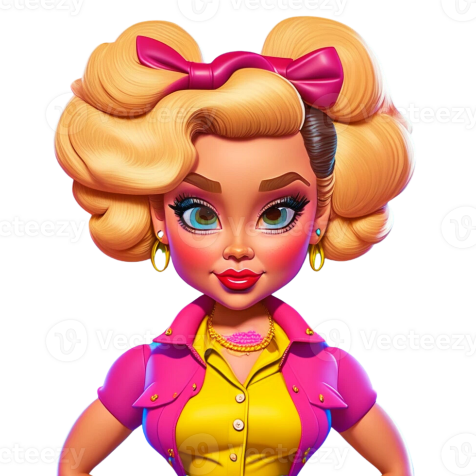 Pop Art Inspired Girls AI Generated png