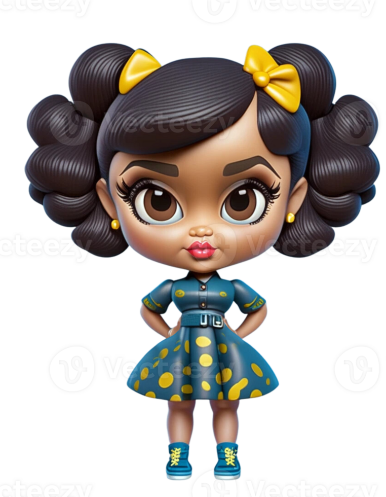 Retro Era Girls AI Generated png