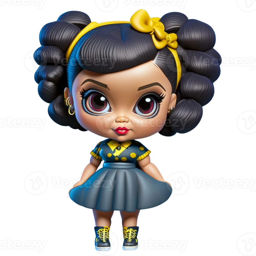 Retro Era Girls AI Generated png