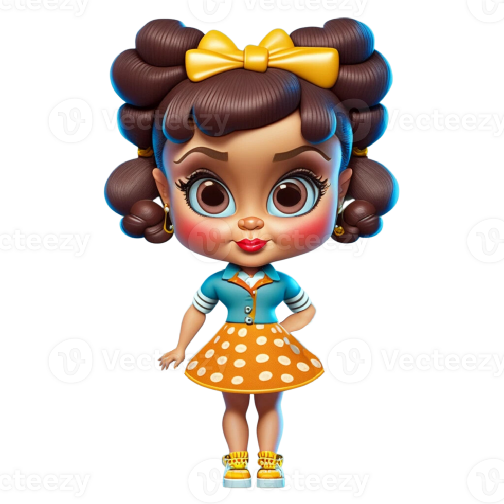 Retro Era Girls AI Generated Enhanced png
