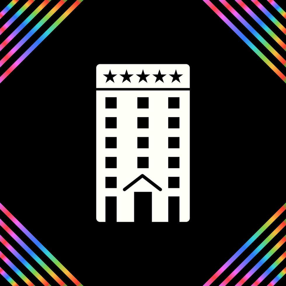 Five Star Building Vector Icon