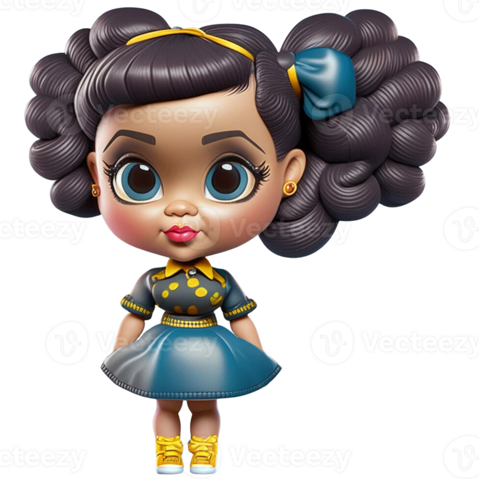Retro Era Girls AI Generated png