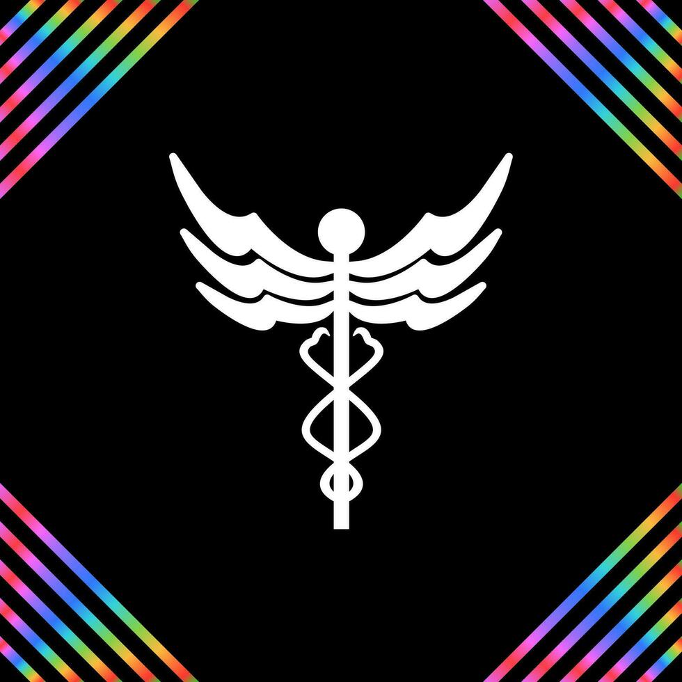 icono de vector de caduceo