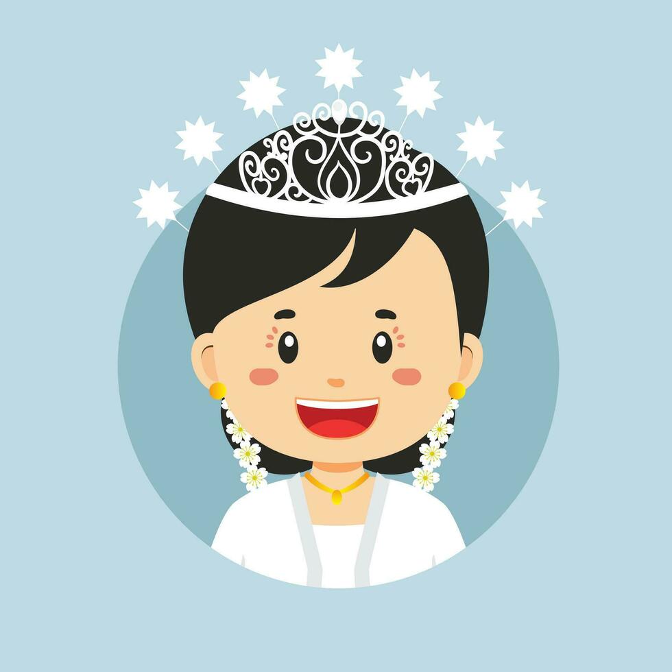 avatar de un banten indonesio personaje vector