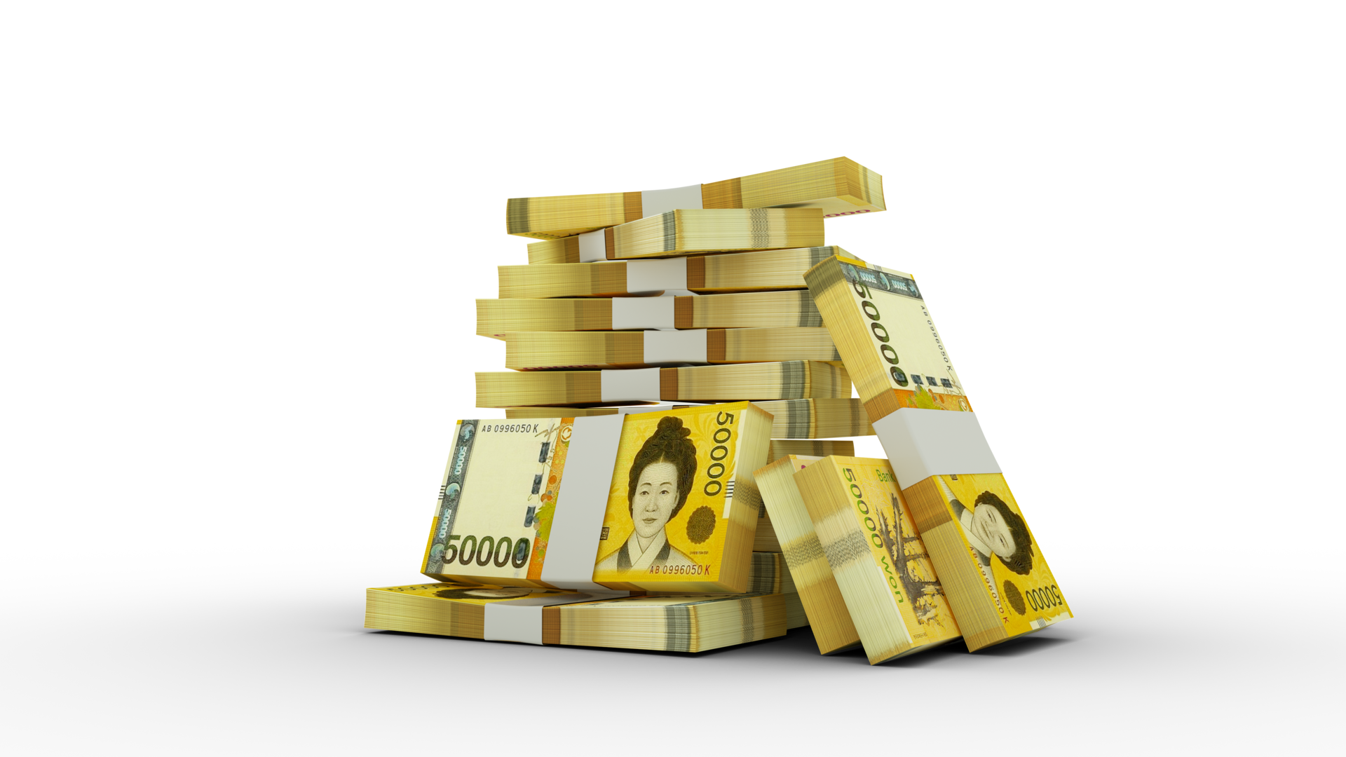 3d Rendering Of Stacks Of South Korean Won Notes Bundles Of South 3d-rendering-of-stacks-of-south-korean-won-notes-bundles-of-south