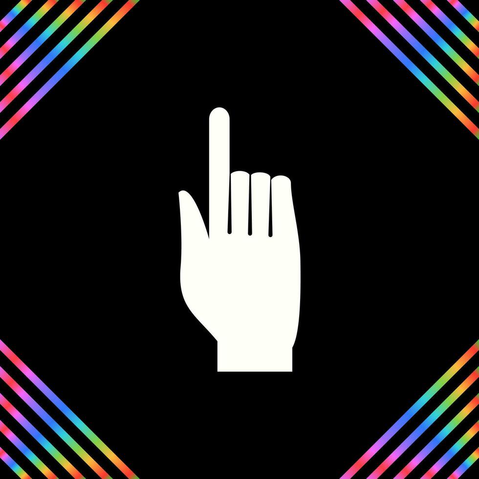 Raised Finger Vector Icon