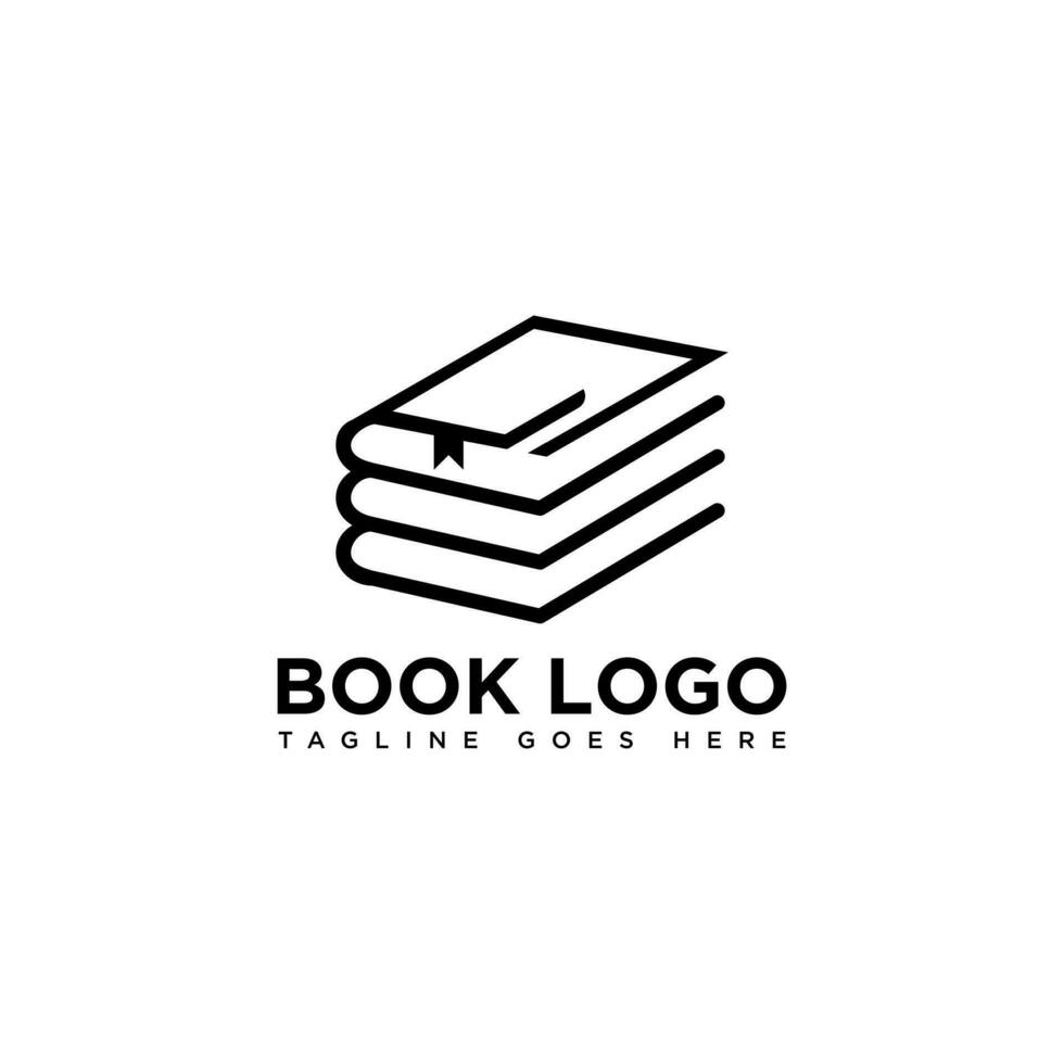 Book logo design. isolated in white background. book icon. modern design. vector illustration