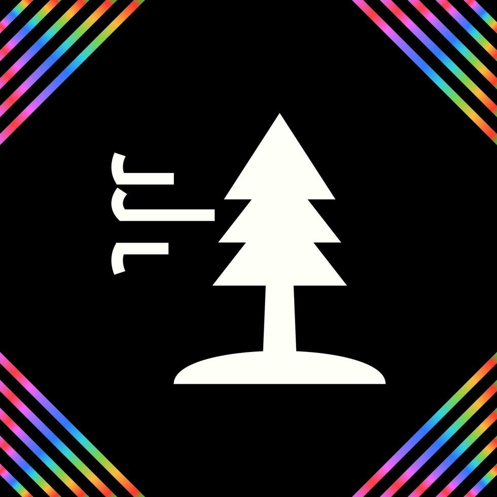 Tree with Wind Vector Icon
