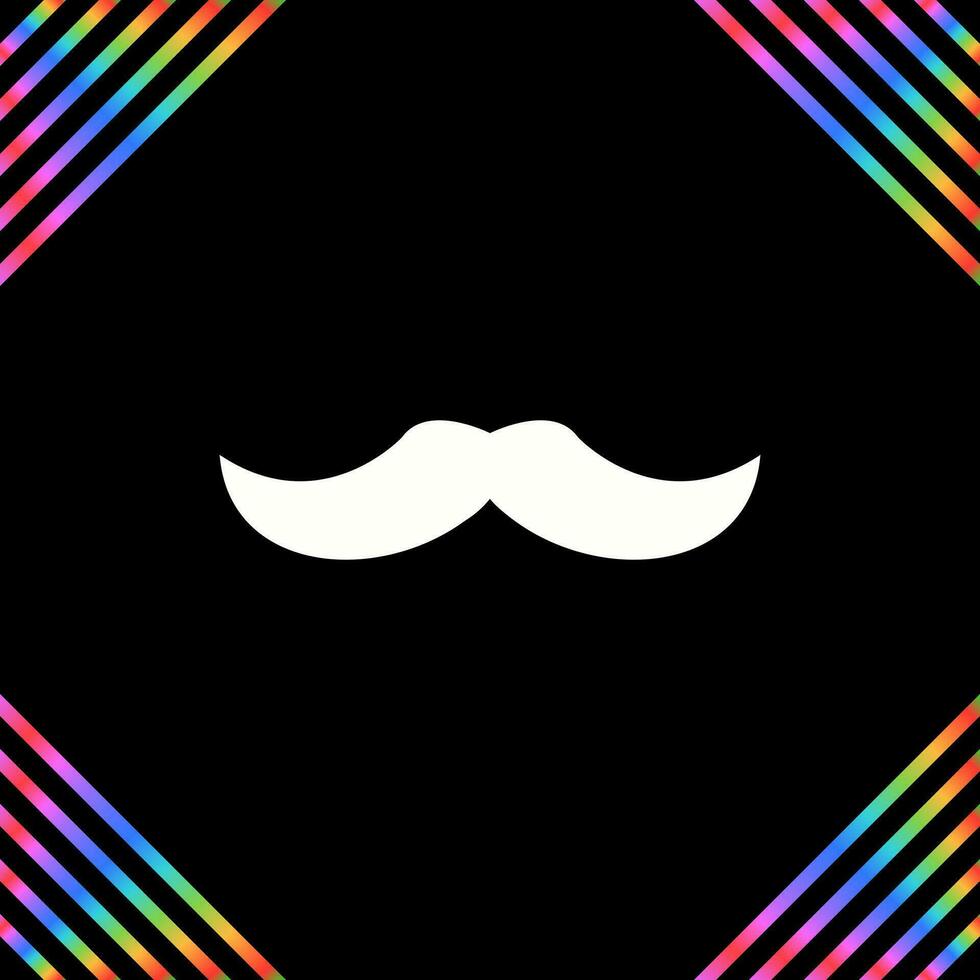 icono de vector de bigote