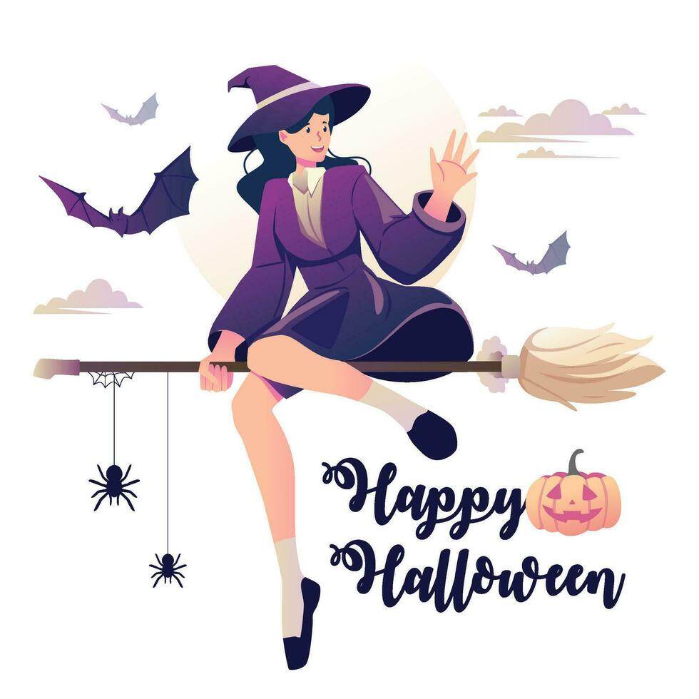 happy halloween kids with their parents and halloween pumpkins illustration bundle pack october vector eps