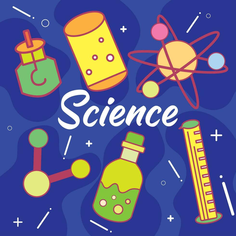 Different chemical instrument Science class concept Vector illustration