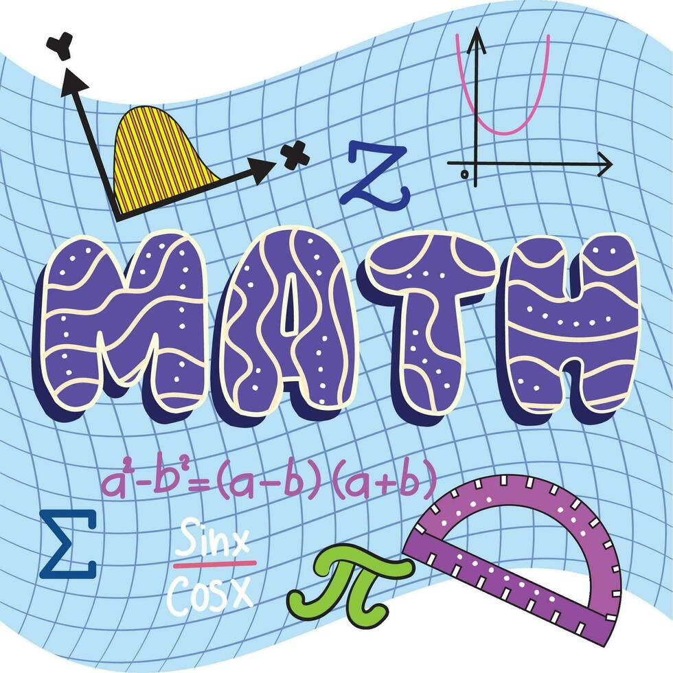 diferente matemáticas gráficos y objetos matemáticas clase concepto vector ilustración