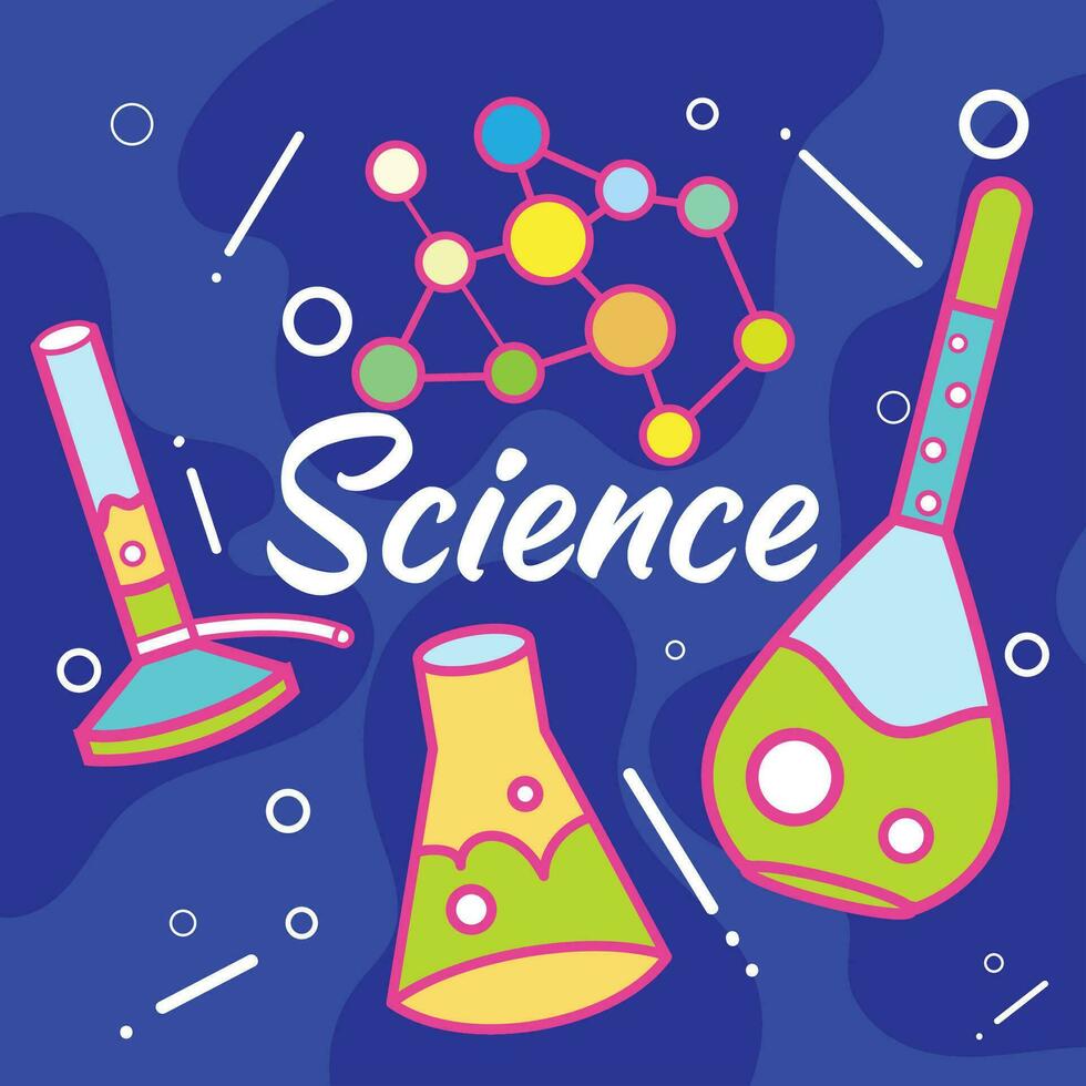 Different chemical instrument Science class concept Vector illustration