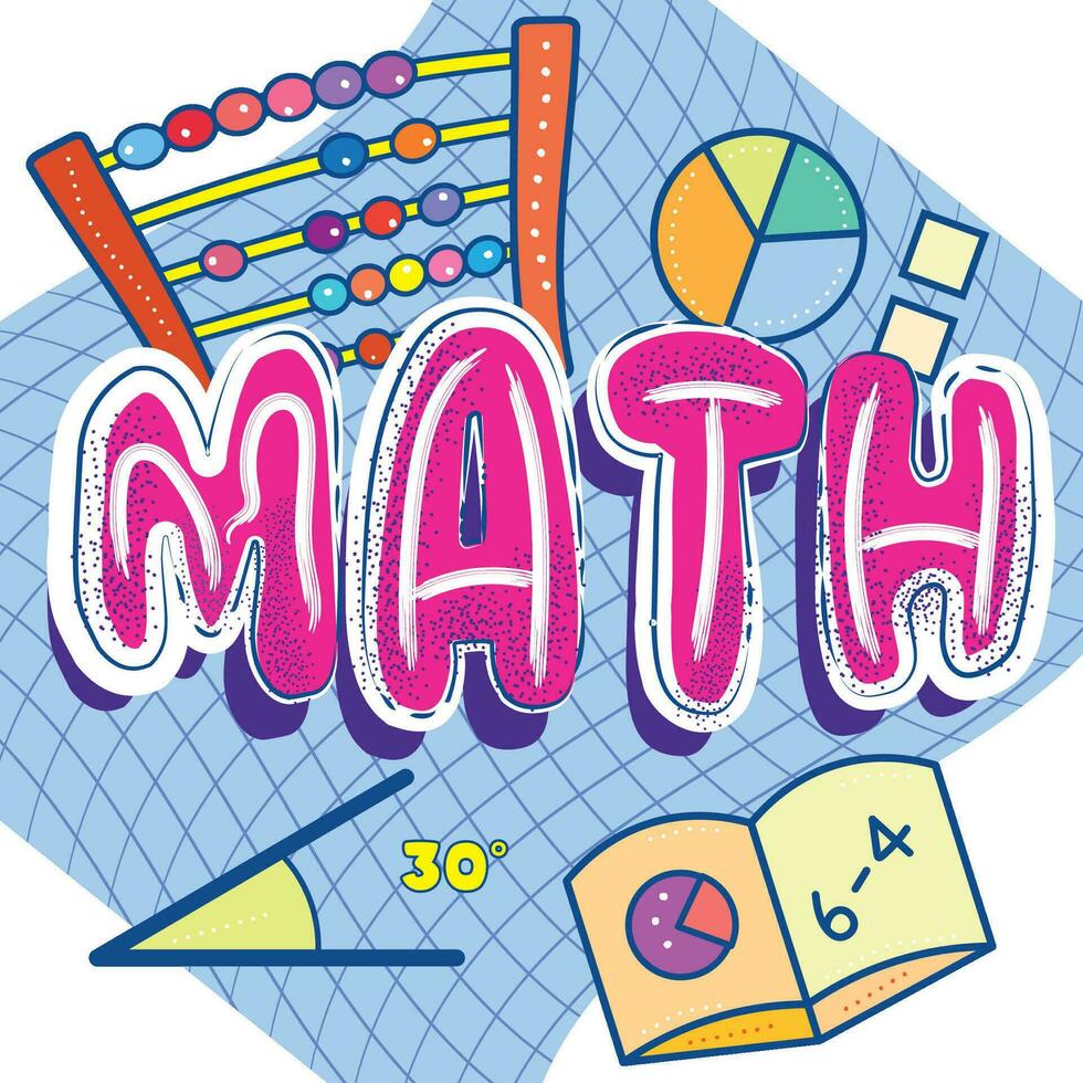 Math diagrams and tools Math class concept Vector illustration