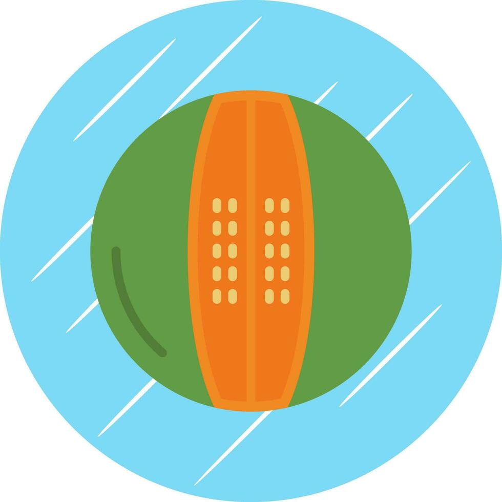 Melon Cantaloupe Vector Icon Design