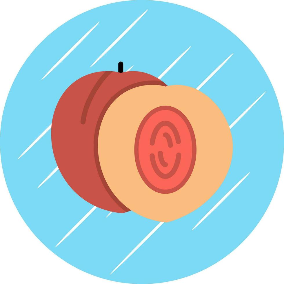 Nectarine Vector Icon Design