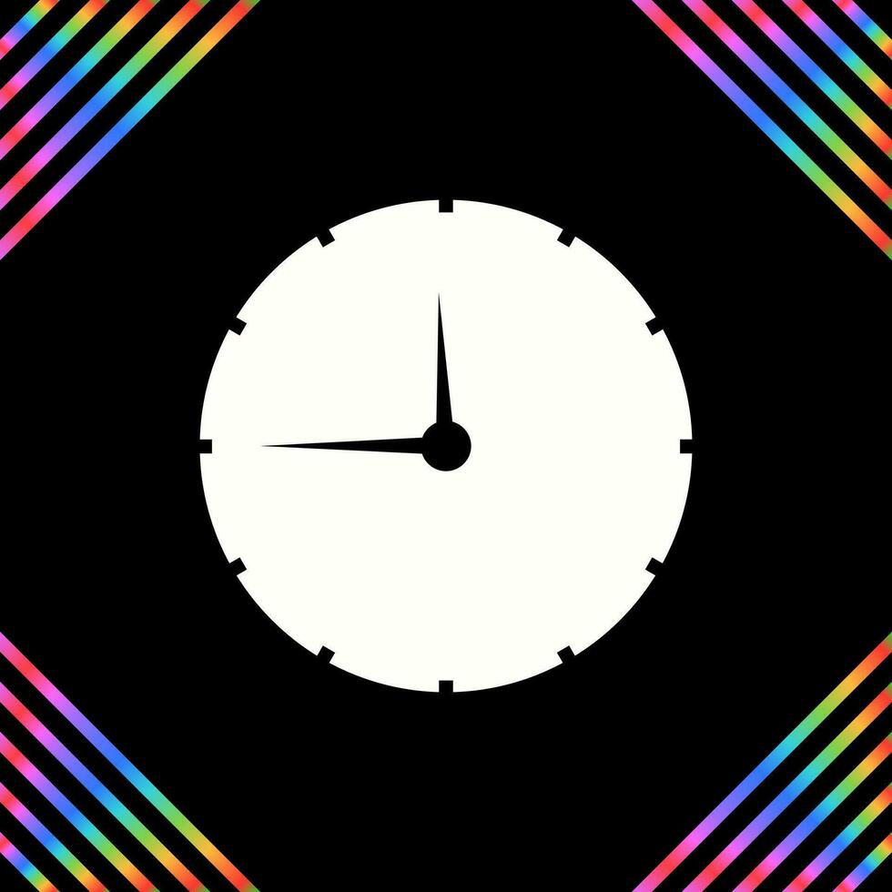 icono de vector de reloj de pared