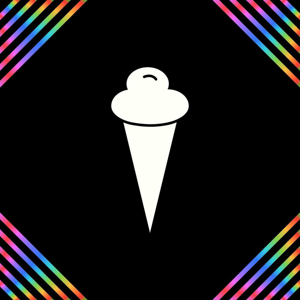 icono de vector de cono de helado