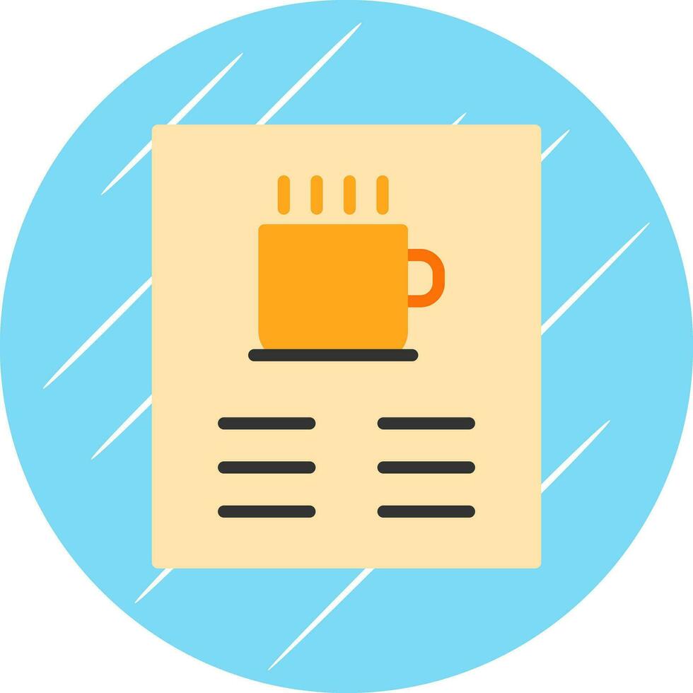 Coffee Menu Vector Icon Design