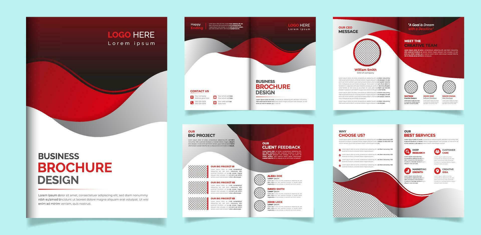 Professional and Minimalist Corporate Business Brochure Design Template vector