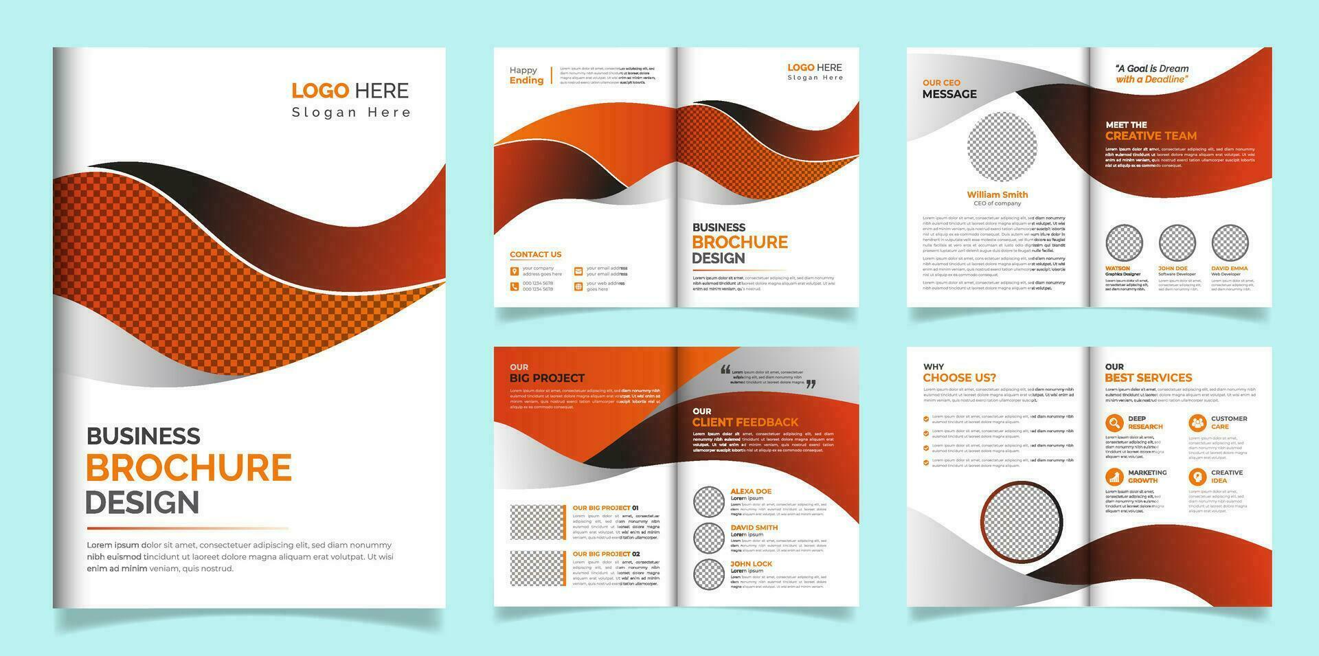 Professional and Creative Corporate Business Brochure Minimalist Design Print Template vector