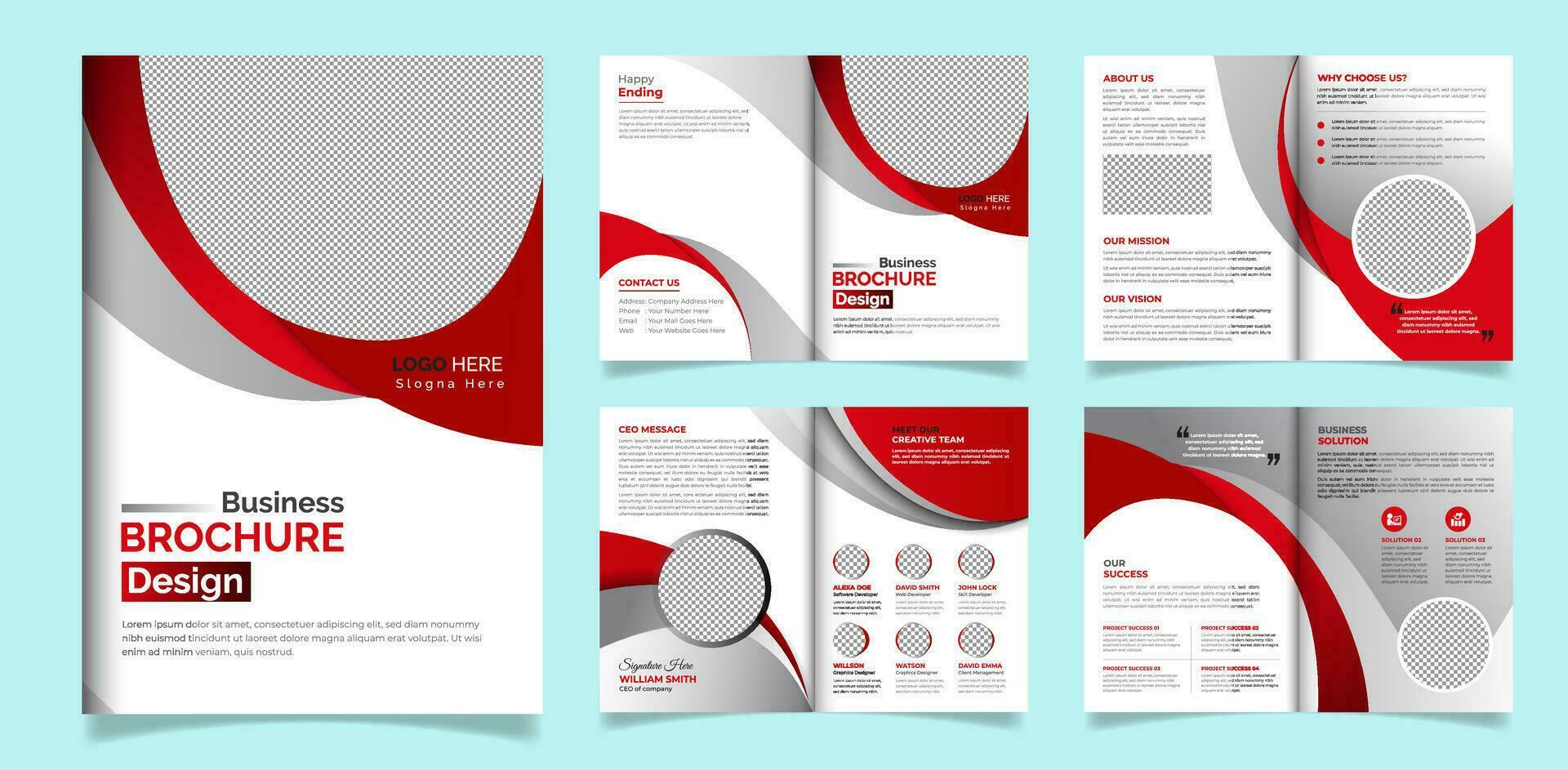 Professional and Creative modern colorful shape minimalist business brochure or annual report template design all elements and text editable vector