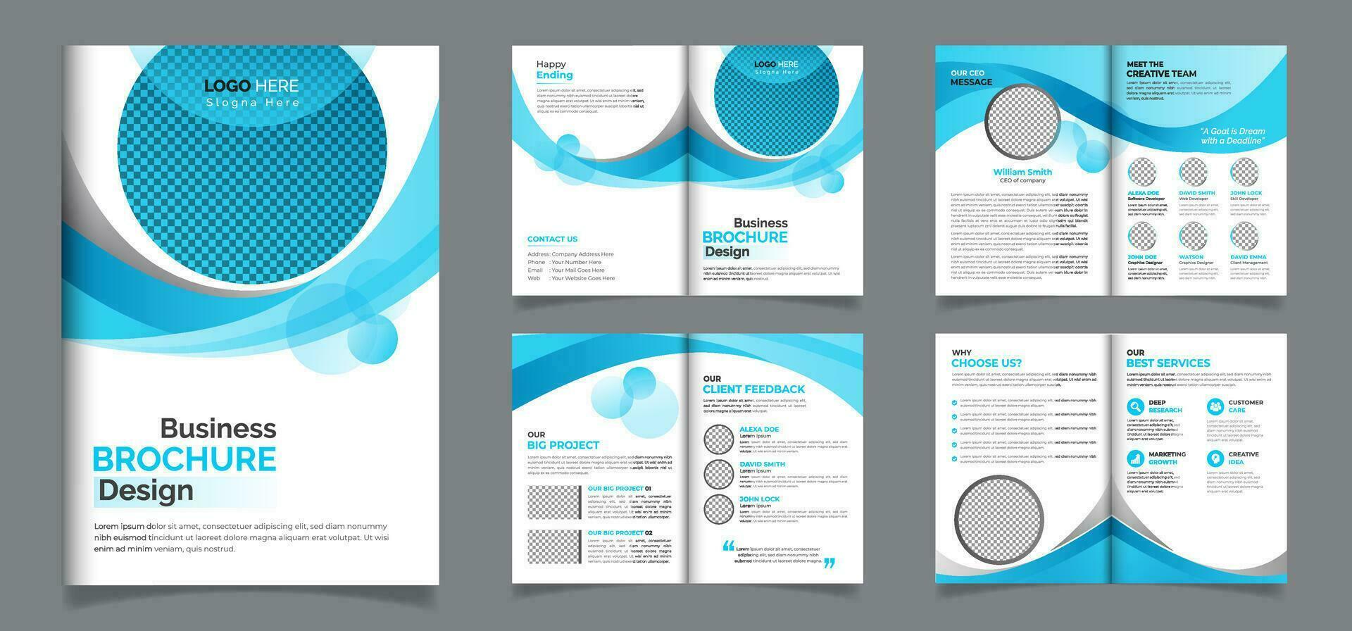 Professional and Creative Corporate Business Brochure Minimalist Design Print Template vector