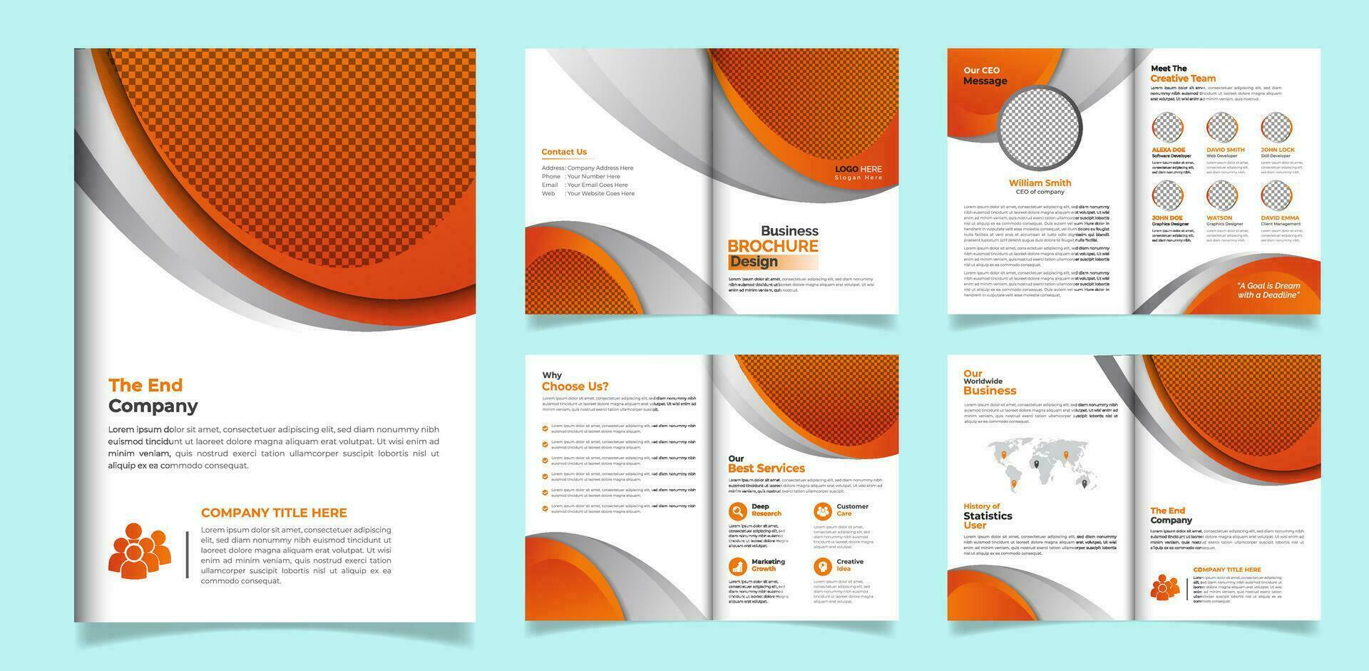 Professional and Creative Corporate Business Brochure Minimalist Design Print Template vector