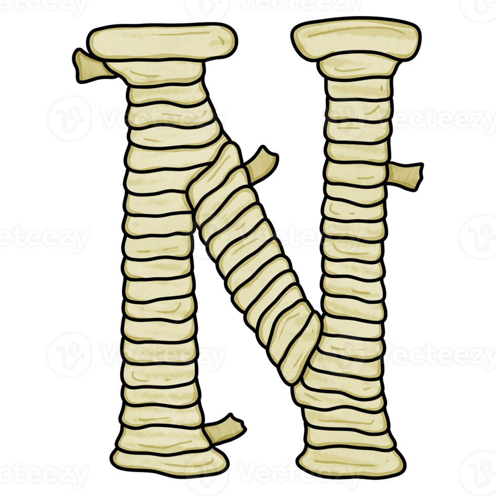 Uppercase N font design png