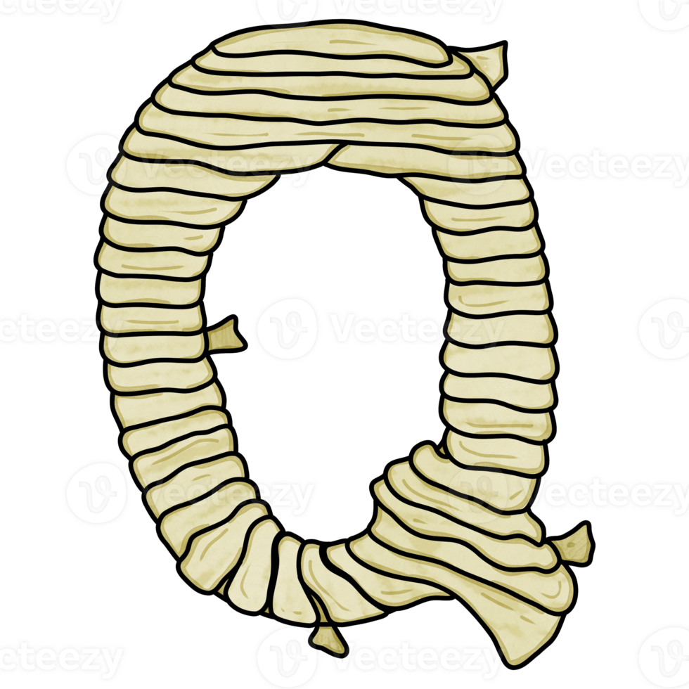 Uppercase Q font design png
