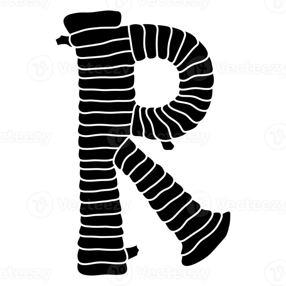 Uppercase R font design png