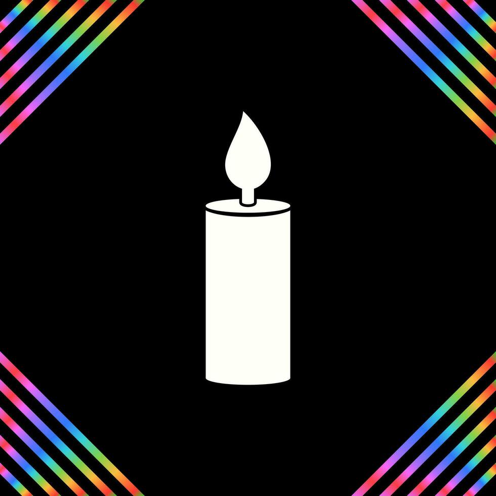 Lit Candle Vector Icon