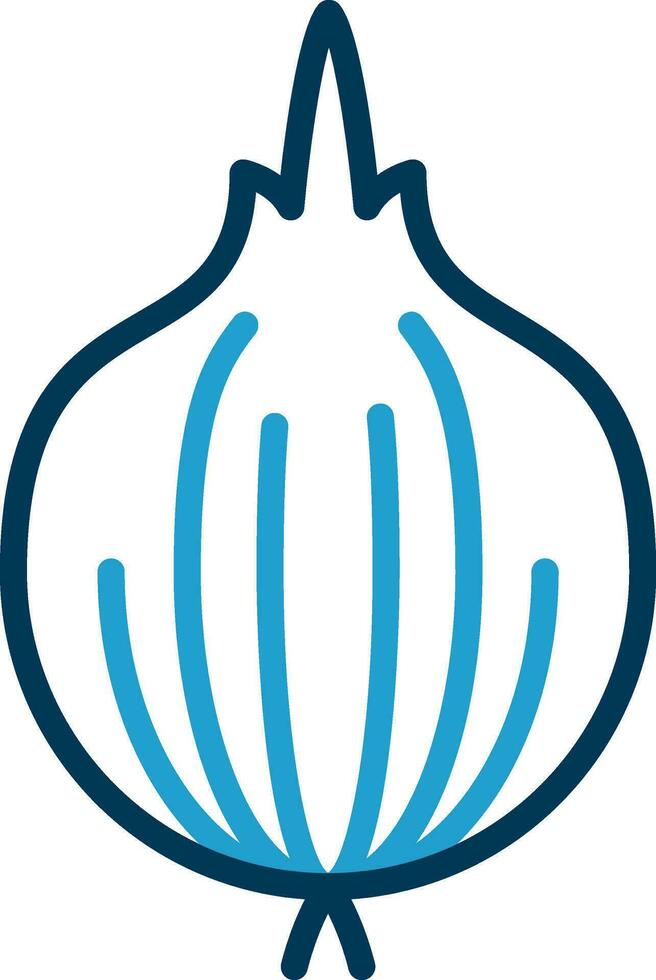 Red Onion Vector Icon Design