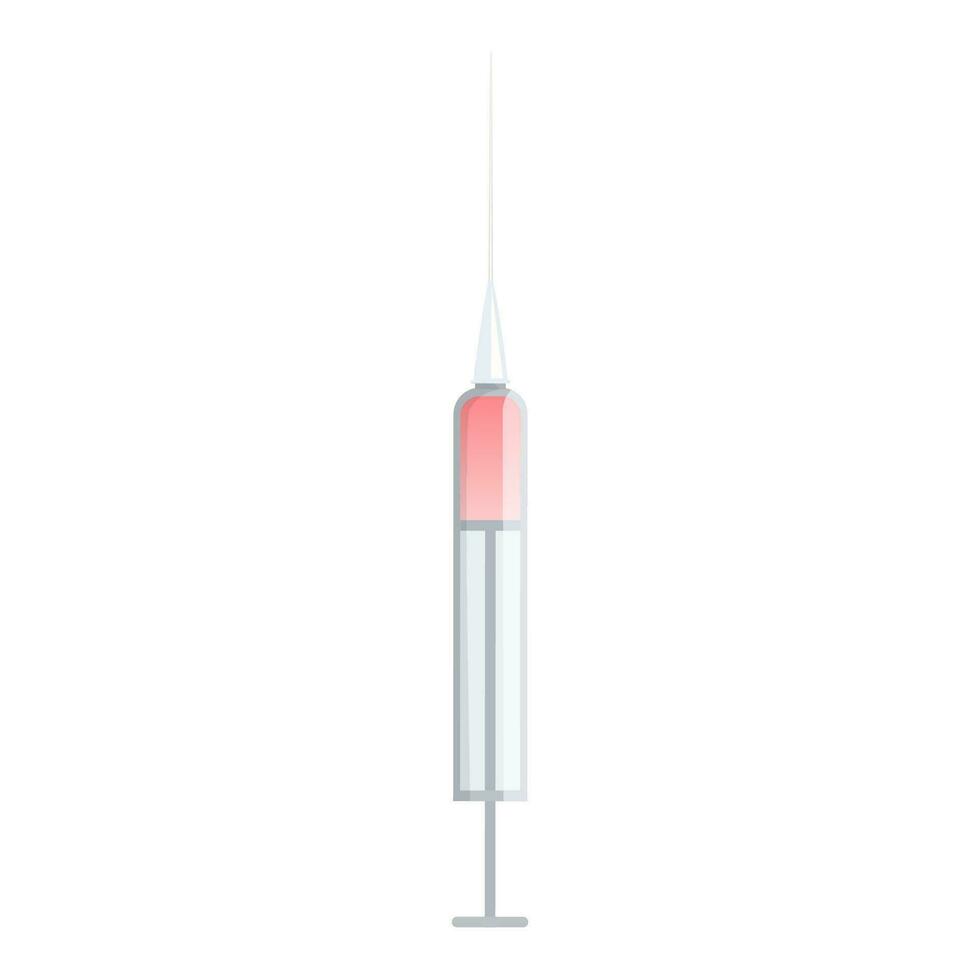 jeringuilla con rosado inyección, aislar. conceptos de cosmético procedimientos, inyección y el plastico cirugía, vacunación vector