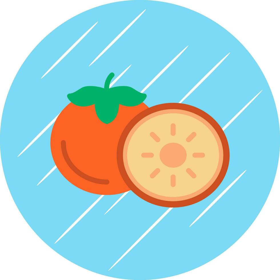 Persimmon Vector Icon Design