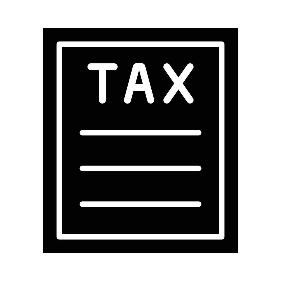 Tax Vector Glyph Icon For Personal And Commercial Use.