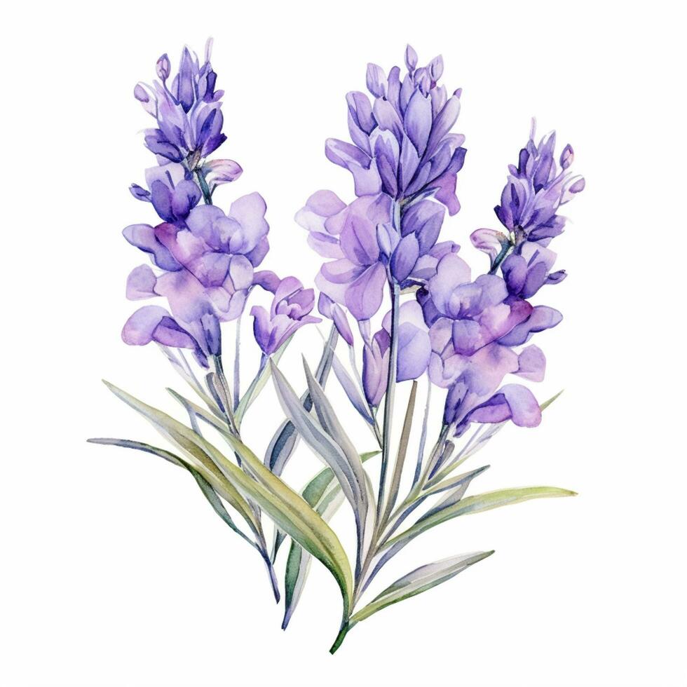 lavender flower art on white background photo