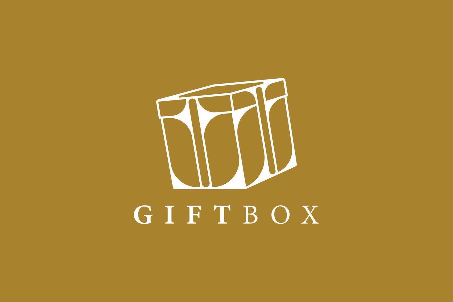 regalo caja envuelto vector logo diseño. regalo icono diseño concepto. negro viernes y Navidad regalo caja logo diseño.
