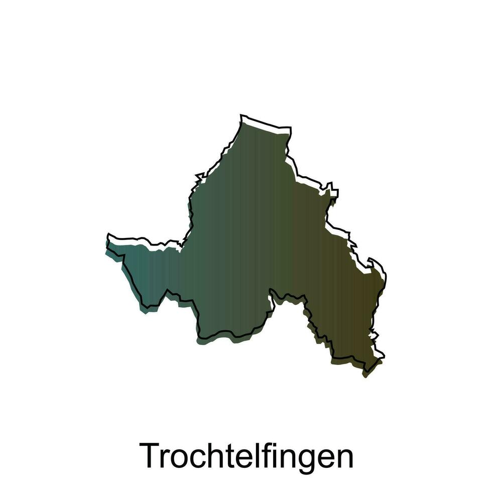 mapa ciudad de trochtelfingen, mundo mapa internacional vector modelo con contorno ilustración diseño, adecuado para tu empresa