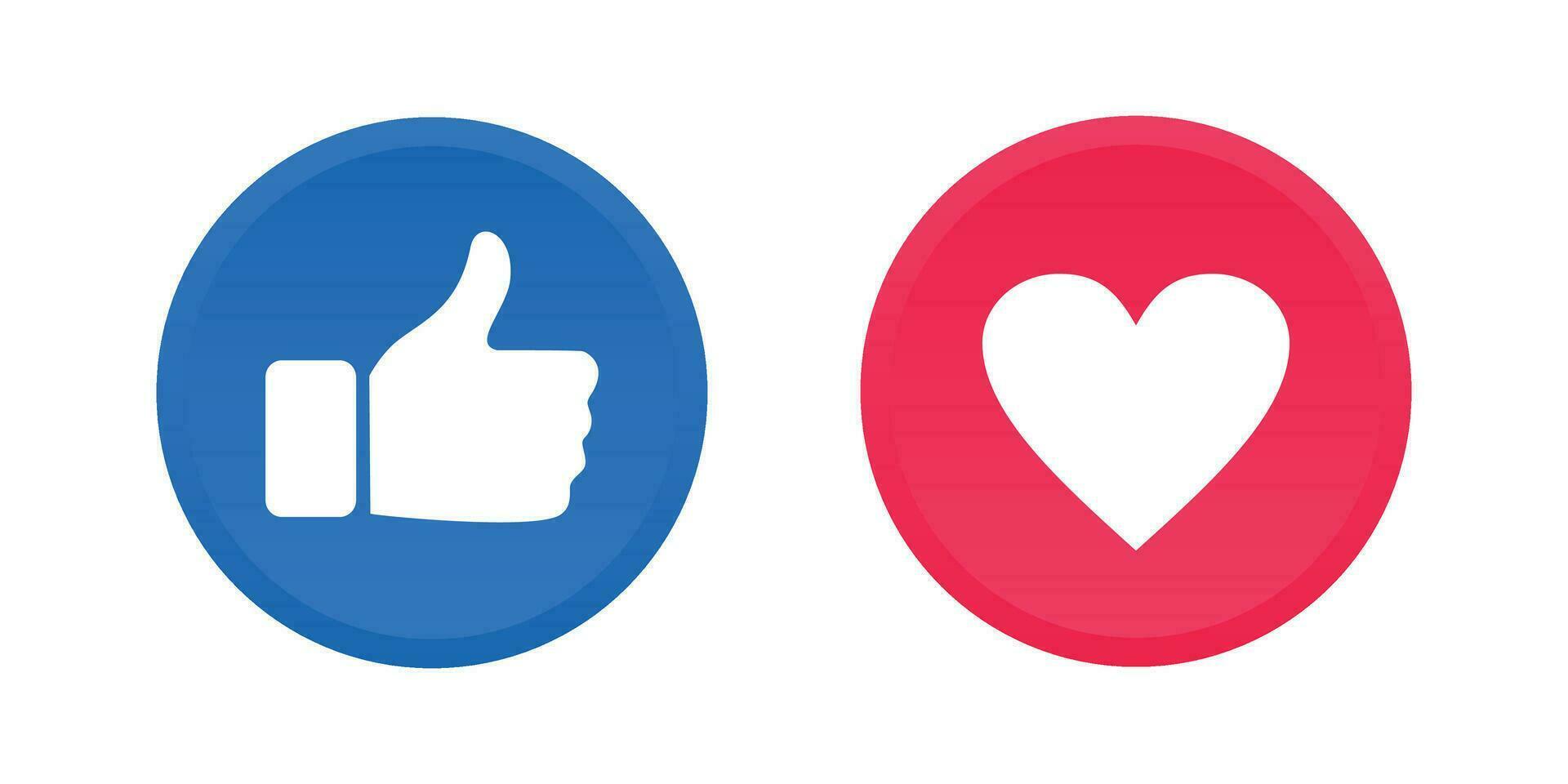 Thumbs up and heart, social media vector icon, like