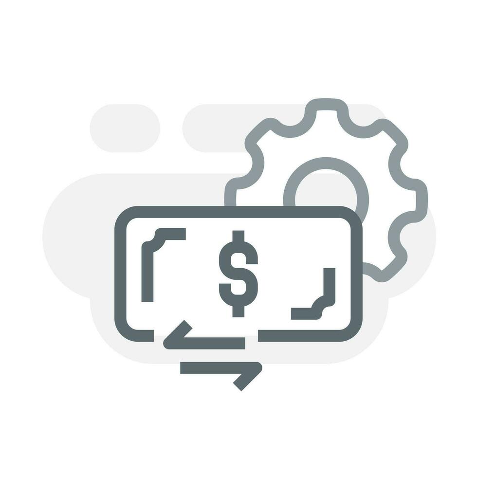 processing payments, money transferring, sending progress concept illustration line icon design editable vector eps10