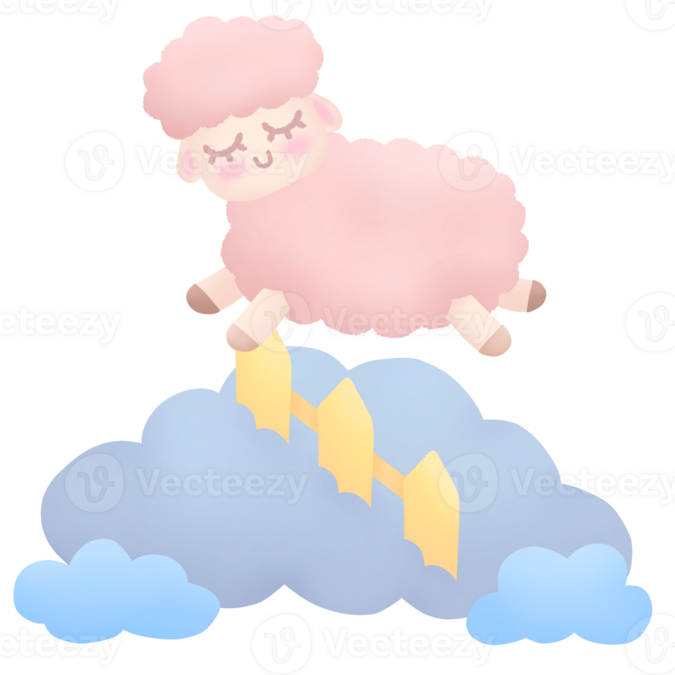 counting sheep jumping png